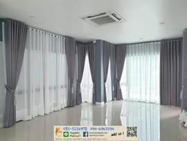 ติดตั้งม่าน โครงการบ้านจัดสรร - รับติดตั้งผ้าม่าน ปทุมธานี - พรรณทิพย์ ผ้าม่าน